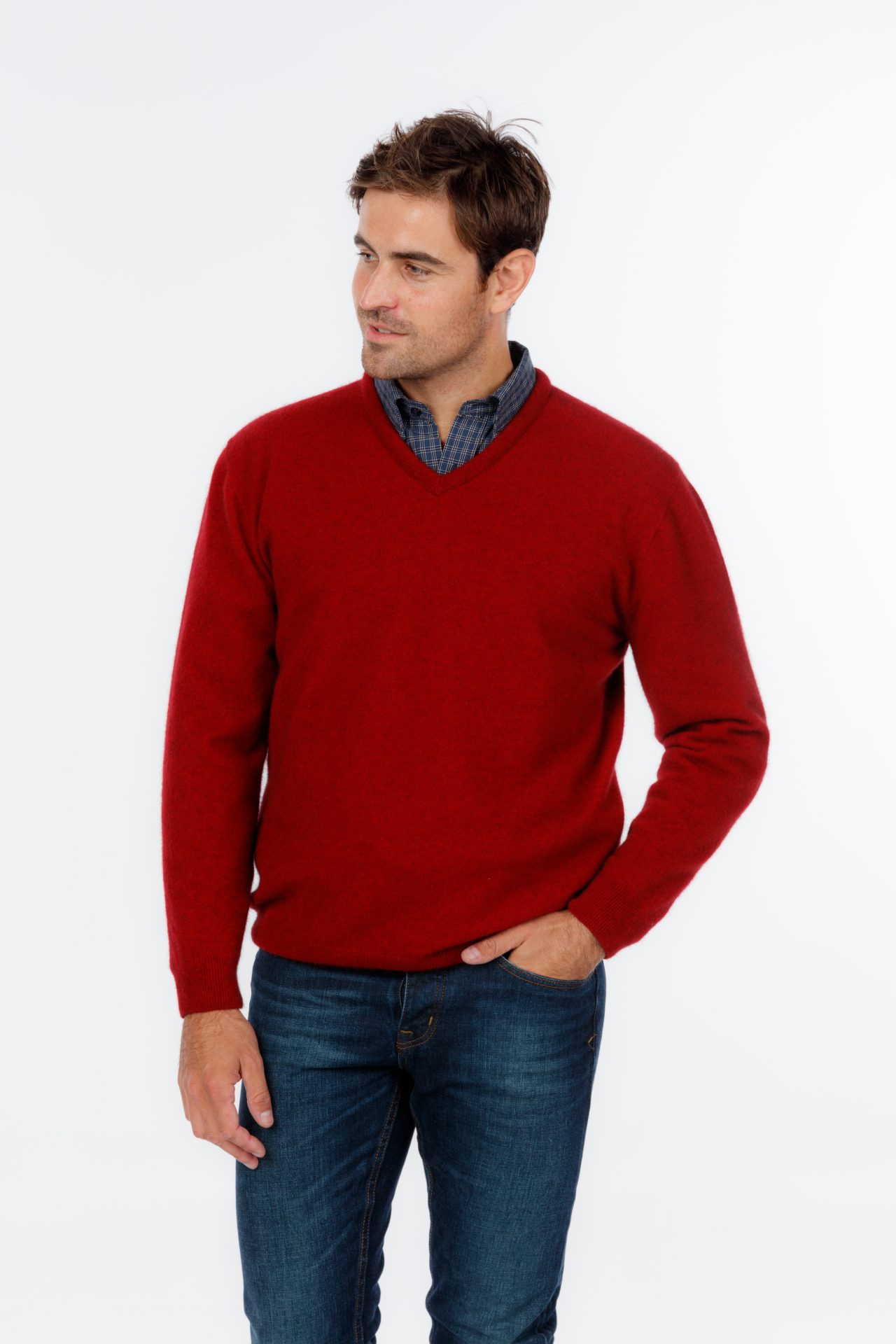 NB121 Vee Neck Sweater - The Woolshed